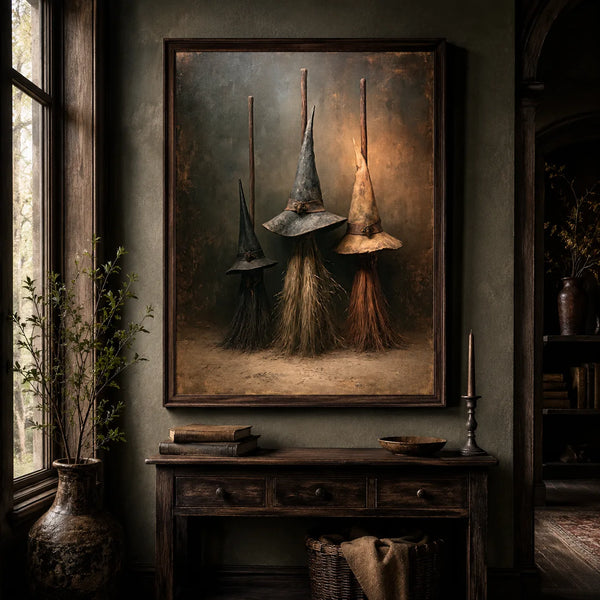 Witch Broom Trio Wall Art Decor