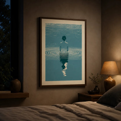 Woman in Water Reflection Wall Art Decor - Wall Art Decor - lifestyle