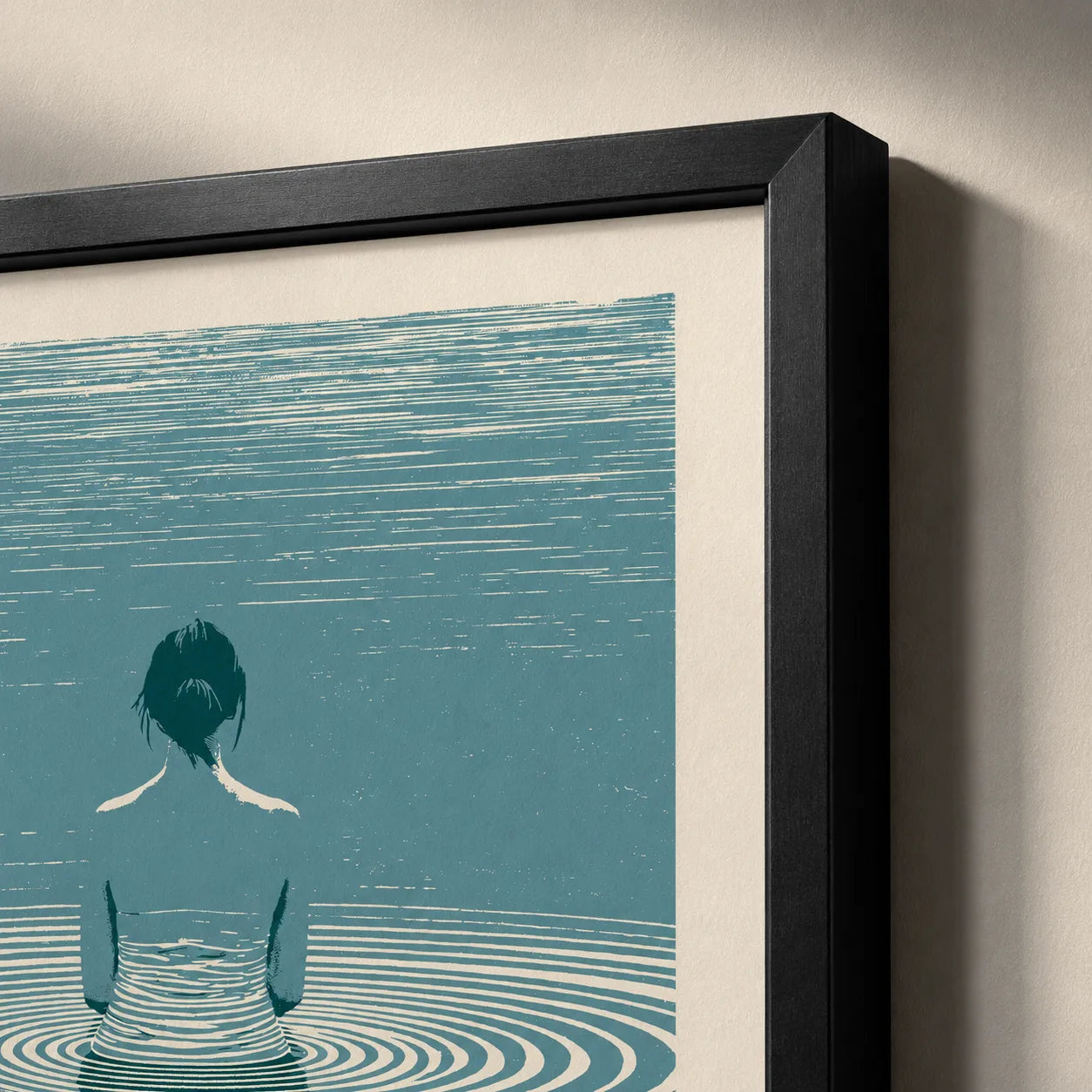 Woman in Water Reflection Wall Art Decor - Wall Art Decor - packaging