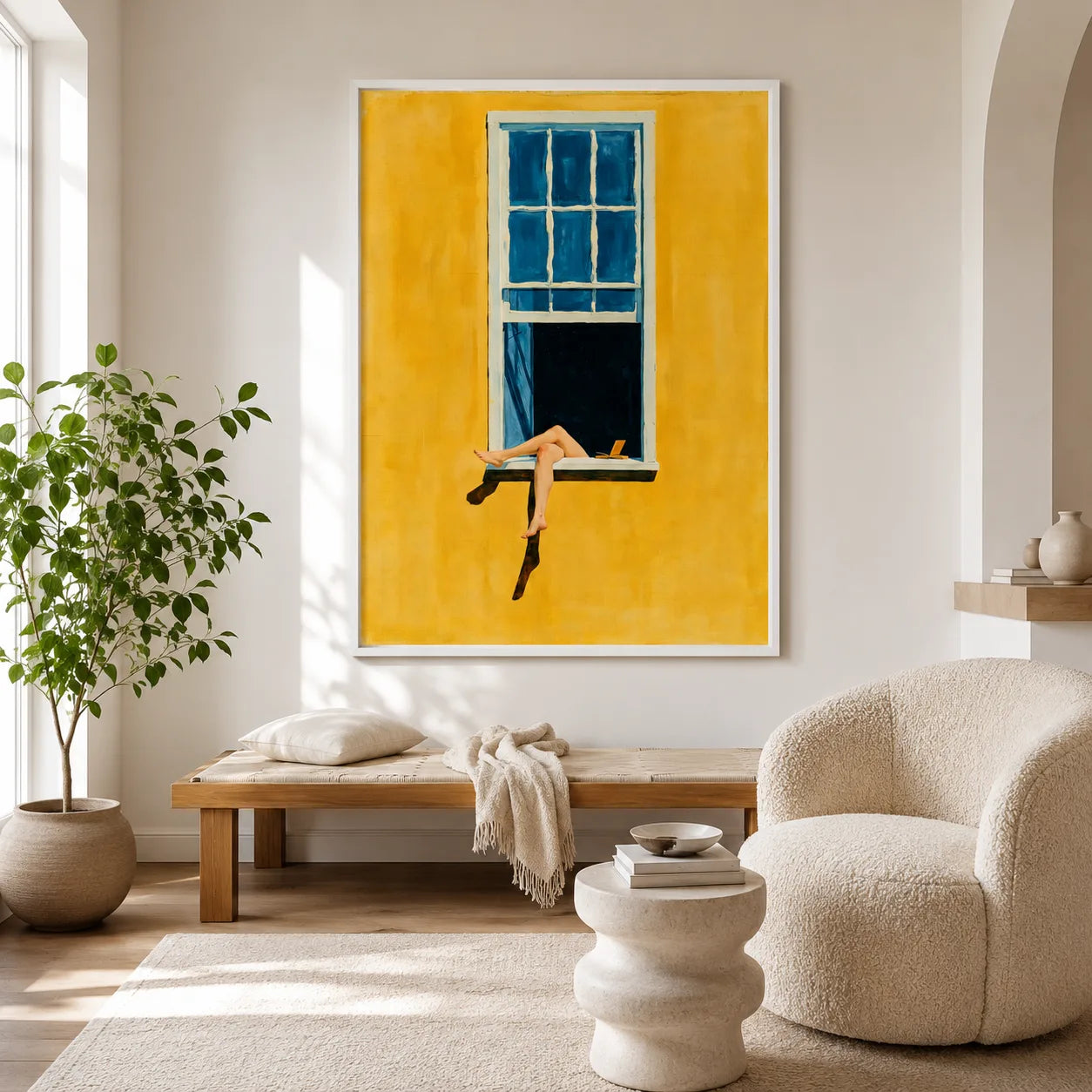Woman in Window Wall Art Decor - Wall Art Decor - detail
