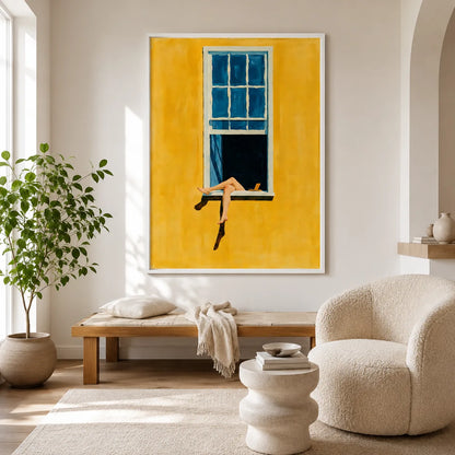 Woman in Window Wall Art Decor - Wall Art Decor - detail