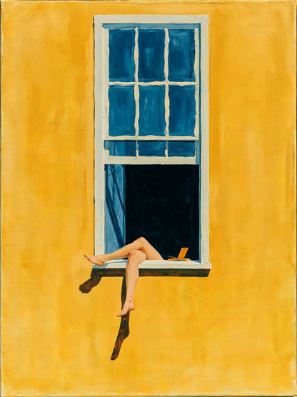 Woman in Window Wall Art Decor - Wall Art Decor - front view