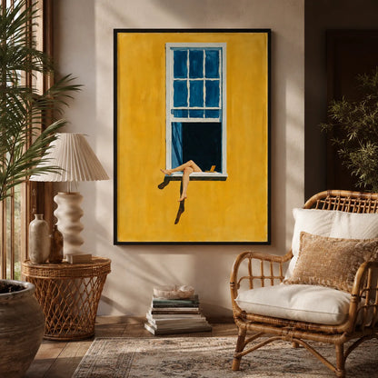 Woman in Window Wall Art Decor - Wall Art Decor - in use