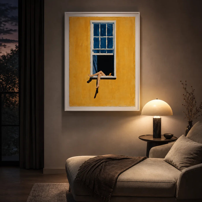 Woman in Window Wall Art Decor