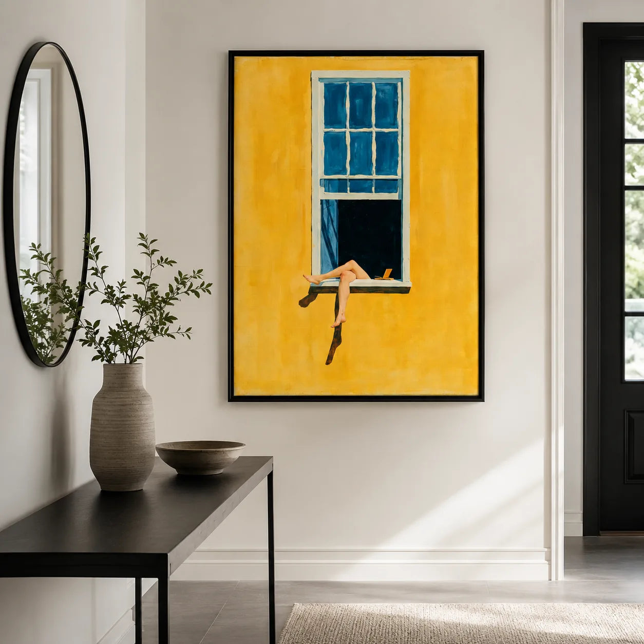 Woman in Window Wall Art Decor - Wall Art Decor - styled