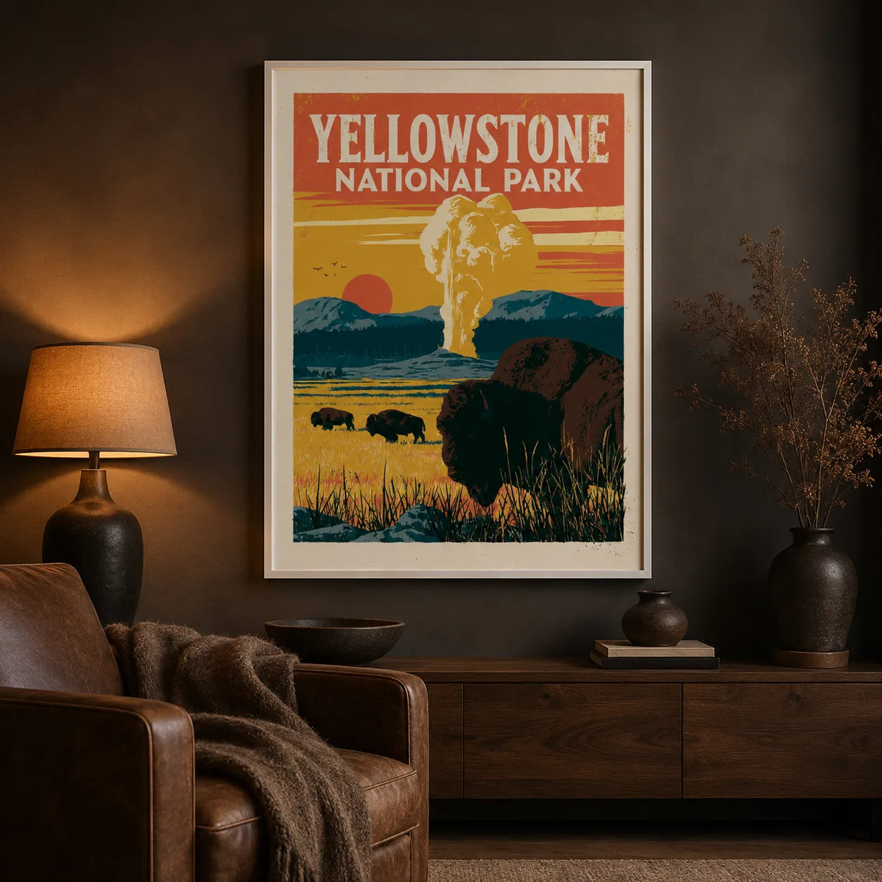 Yellowstone National Park Bison Wall Art Decor - Wall Art Decor - lifestyle