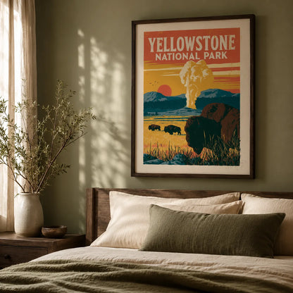 Yellowstone National Park Bison Wall Art Decor - Wall Art Decor - styled
