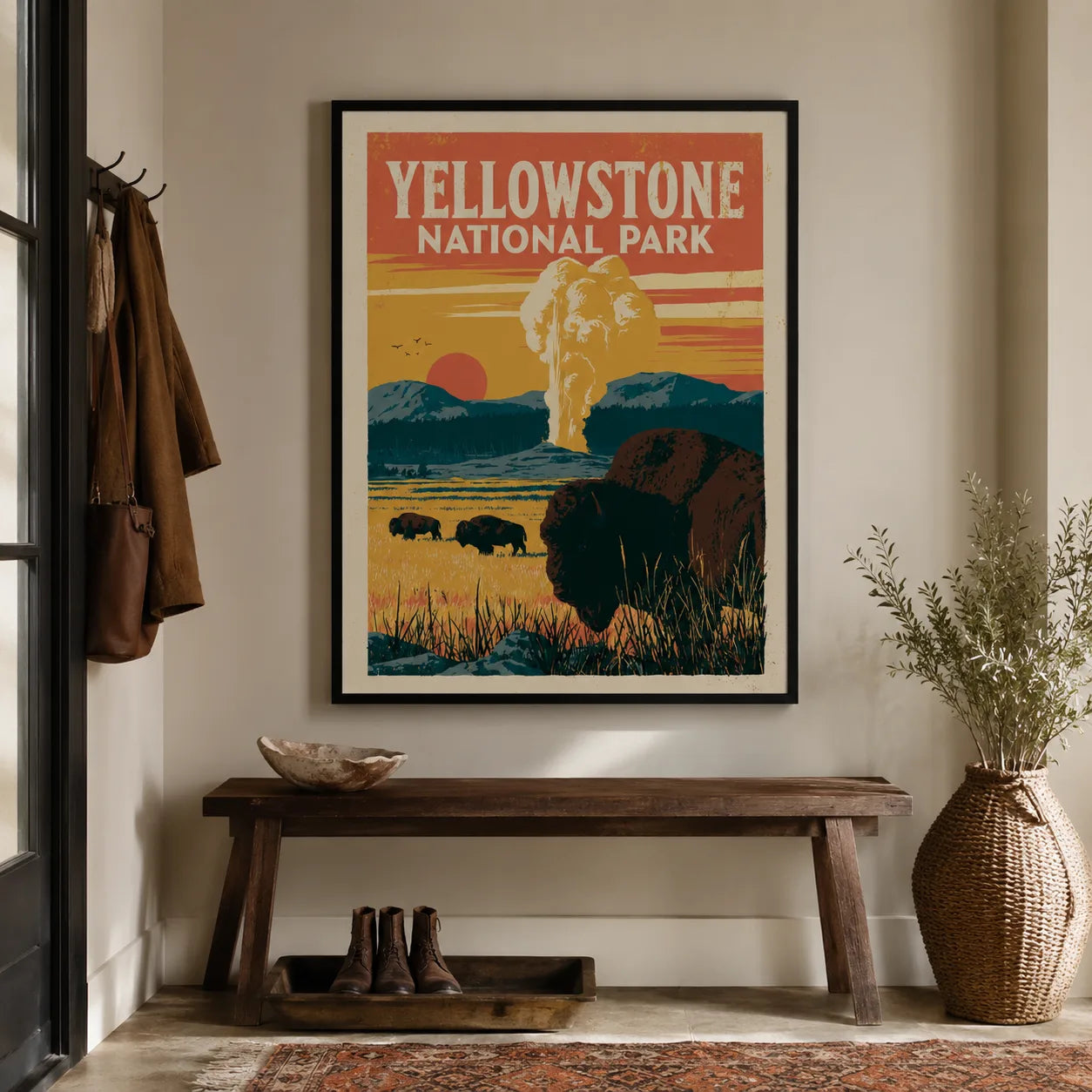 Yellowstone National Park Bison Wall Art Decor - Wall Art Decor - view 11