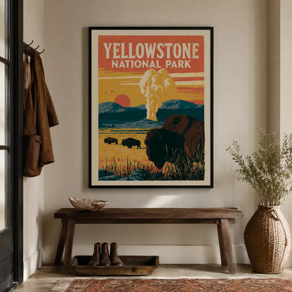 Yellowstone National Park Bison Wall Art Decor - Wall Art Decor - view 11