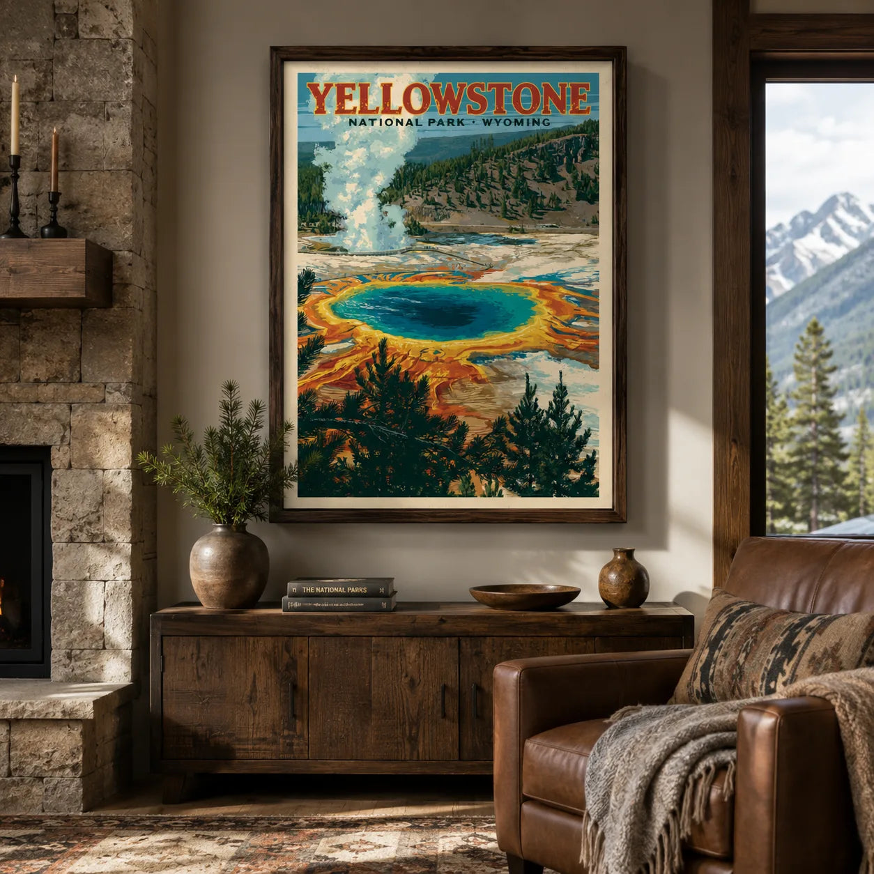 Yellowstone National Park Wall Art Decor - Wall Art Decor - detail
