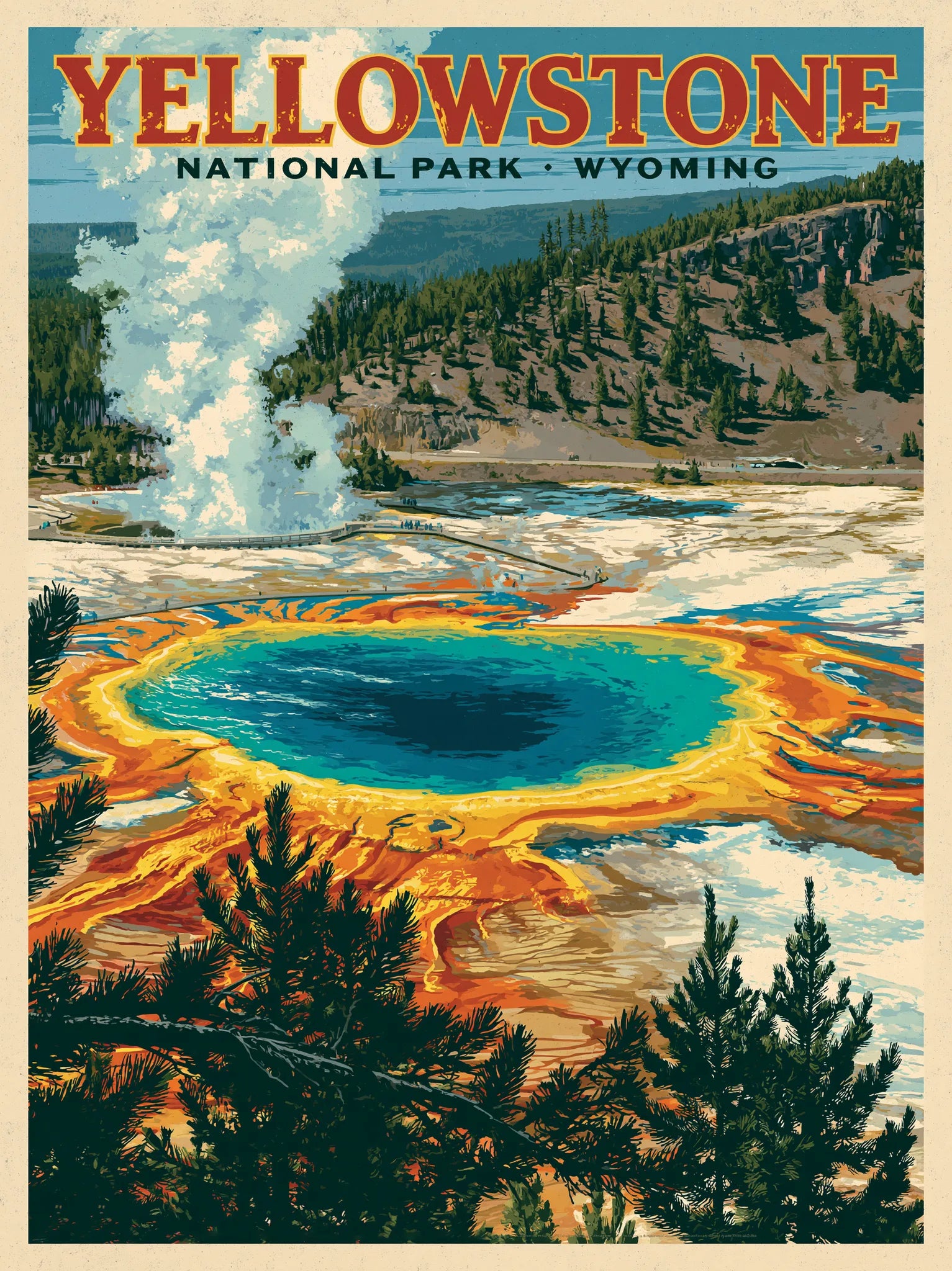 Yellowstone National Park Wall Art Decor - Wall Art Decor - front view