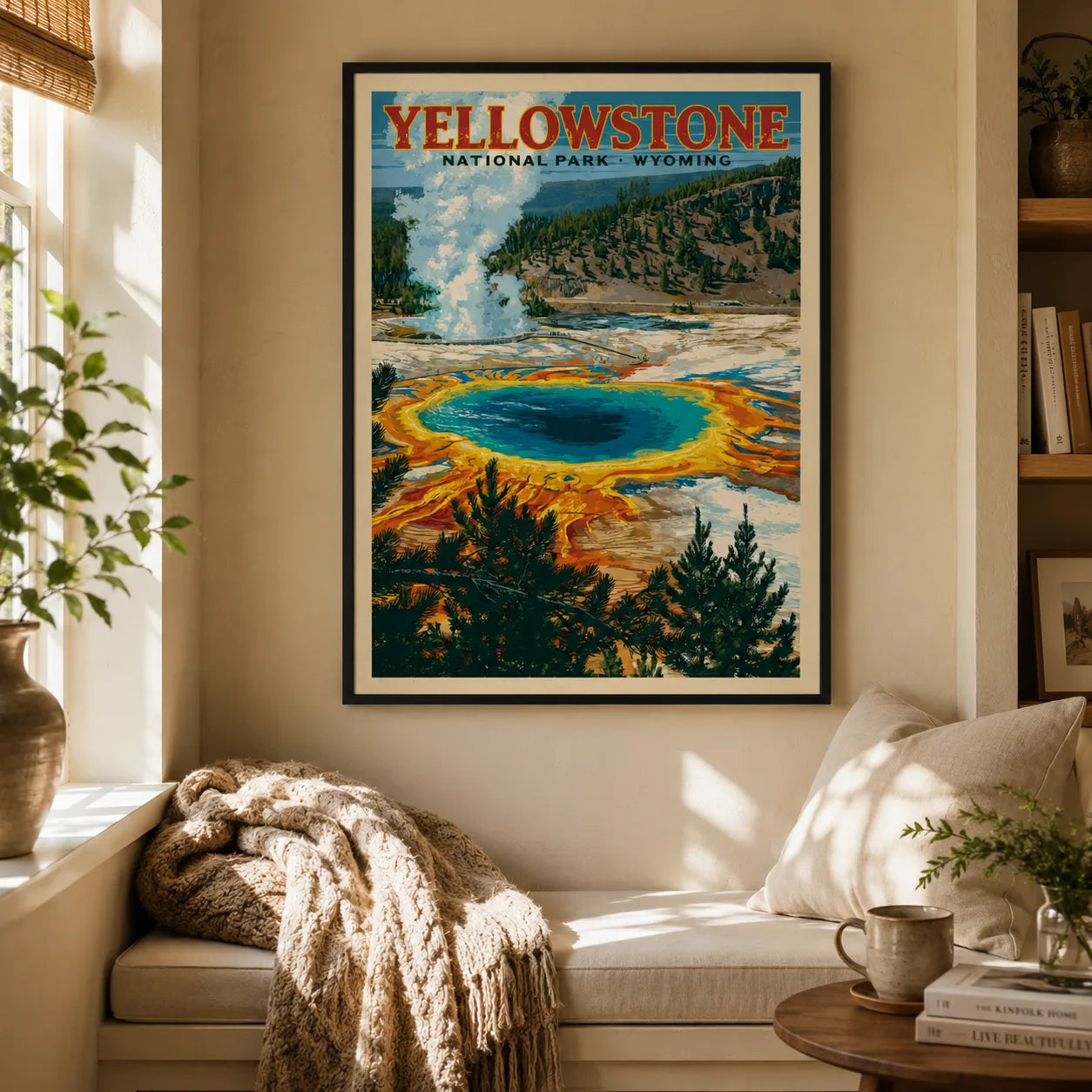 Yellowstone National Park Wall Art Decor - Wall Art Decor - in use
