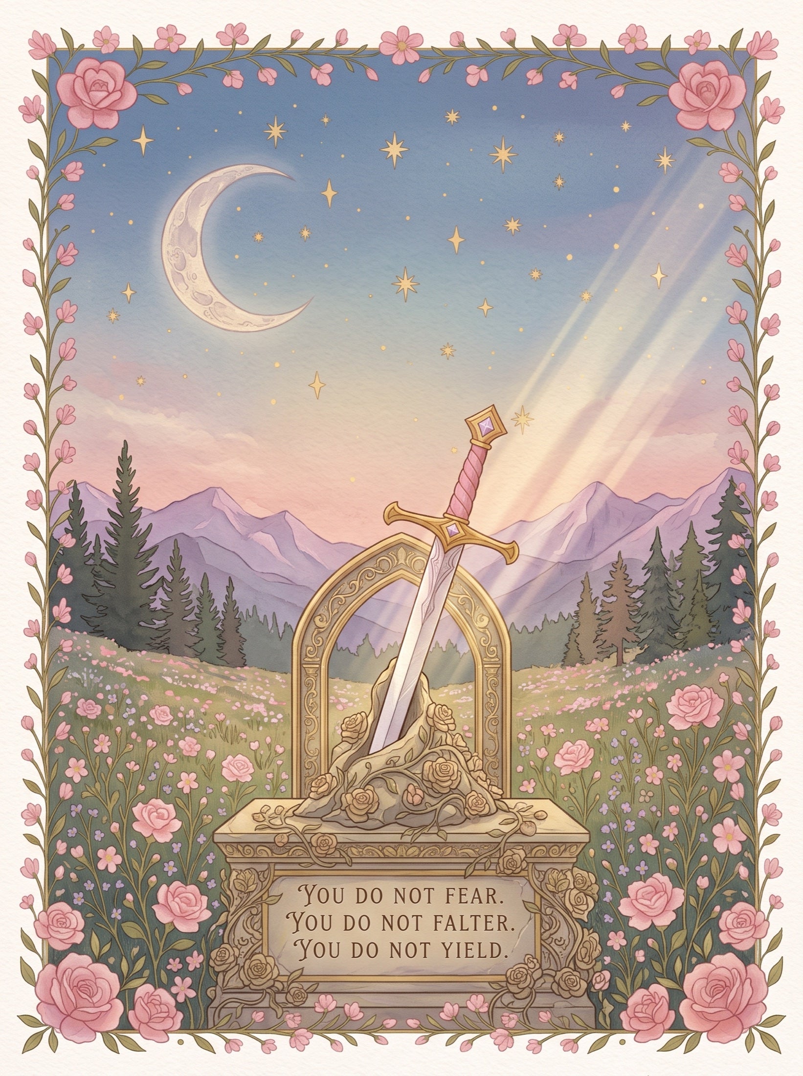 You Do Not Yield Sword Wall Art Decor