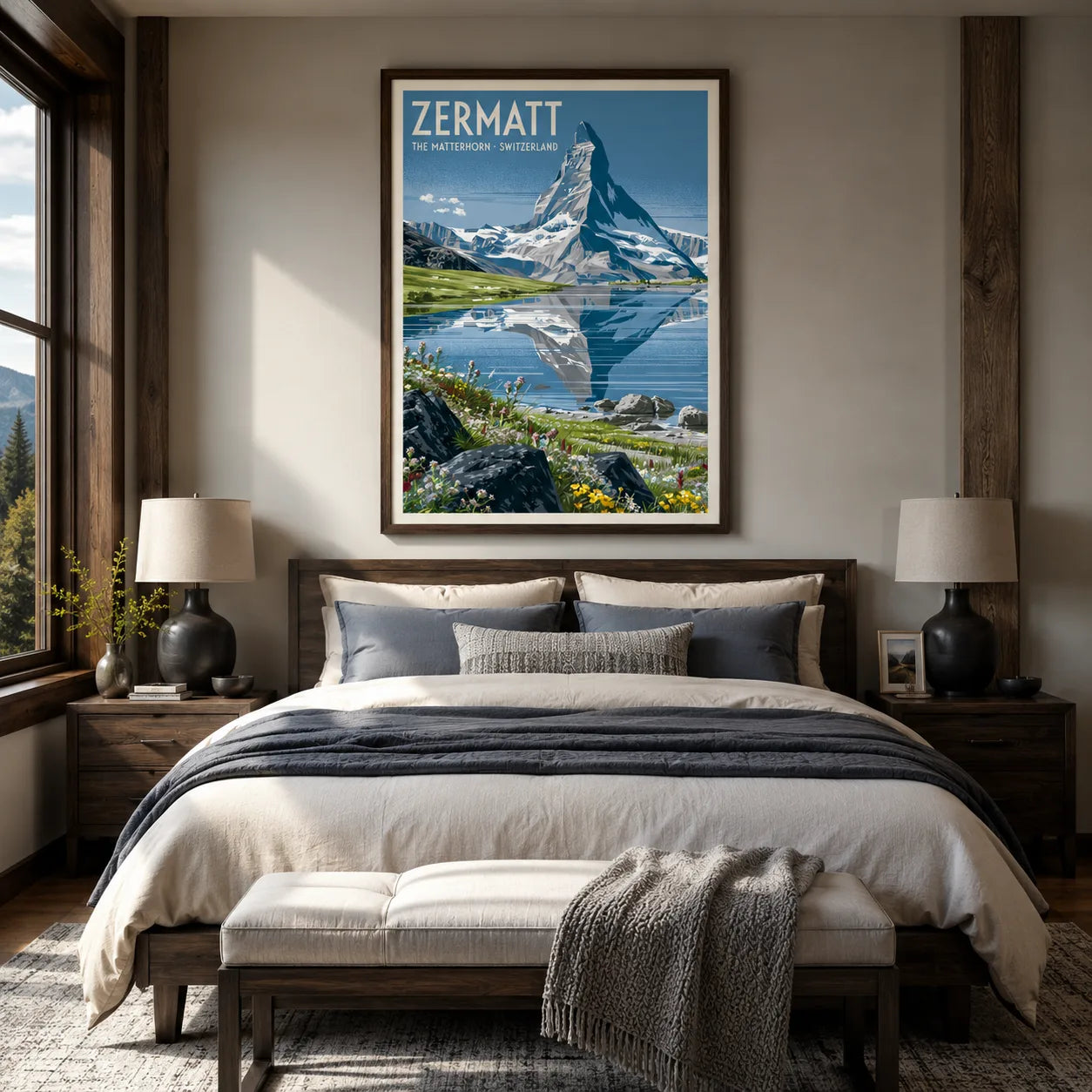 Zermatt Matterhorn Switzerland Wall Art Decor - Wall Art Decor - alternate angle