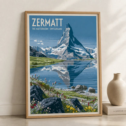 Zermatt Matterhorn Switzerland Wall Art Decor - Wall Art Decor - side view