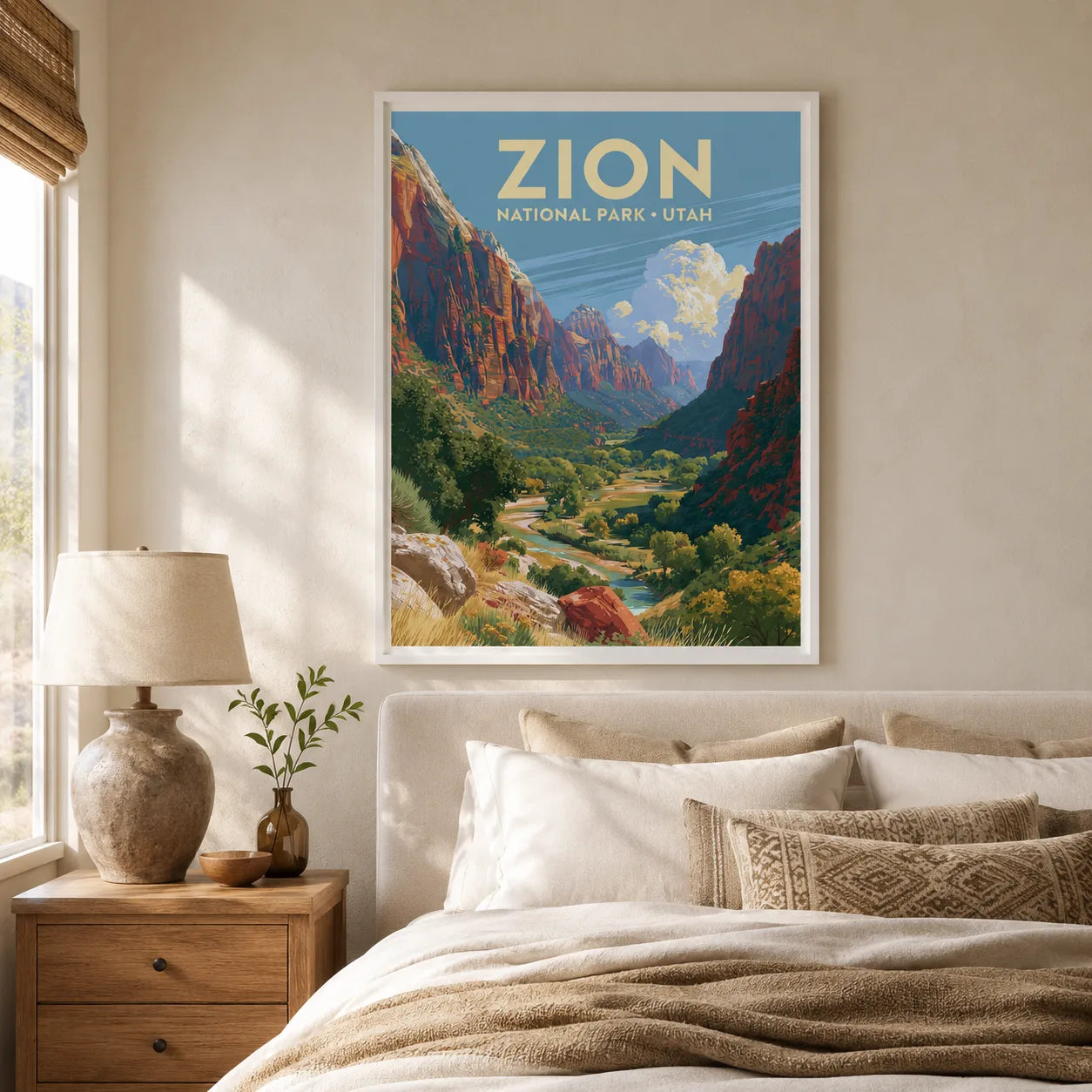 Zion National Park Travel Wall Art Decor - Wall Art Decor - alternate angle