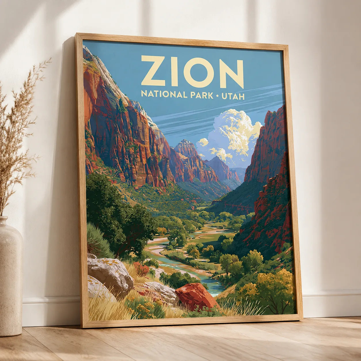 Zion National Park Travel Wall Art Decor - Wall Art Decor - side view